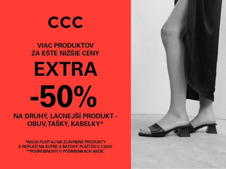 -50% s EXTRA zľavou v CCC!  