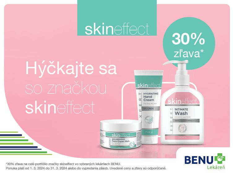 BENU lekáreň- Využite 30 % zľavu na celé portfólio značky Skineffect